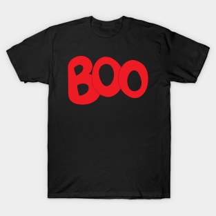 BOO text art in red bubble letters T-Shirt